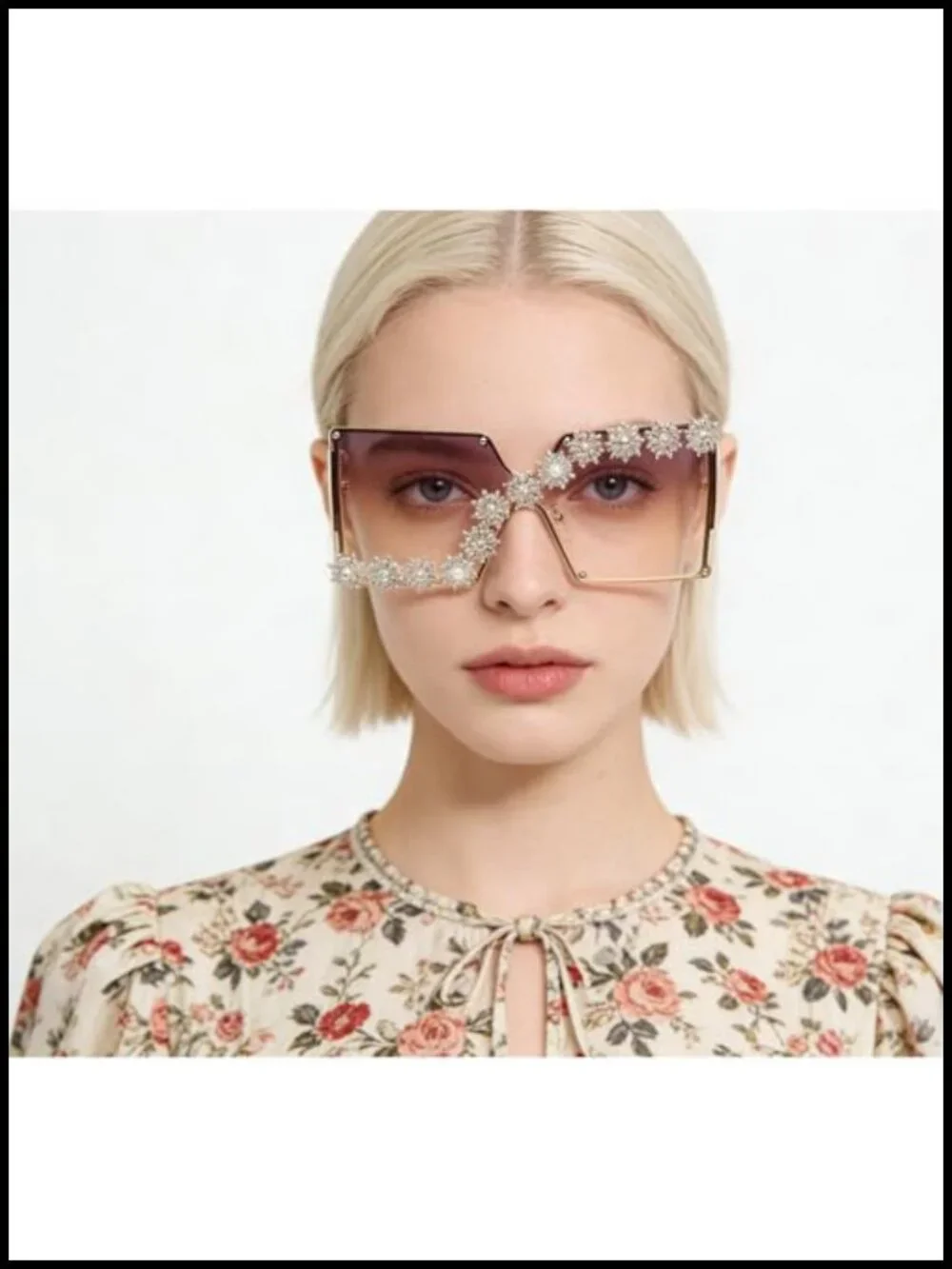 Vintage Oversized Shield Sunglasses UV400 Protection